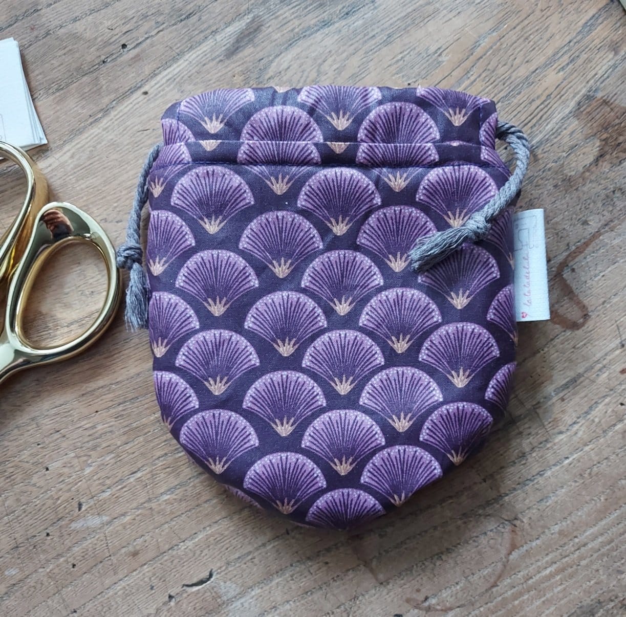pochon savon nomade eventail violet purple