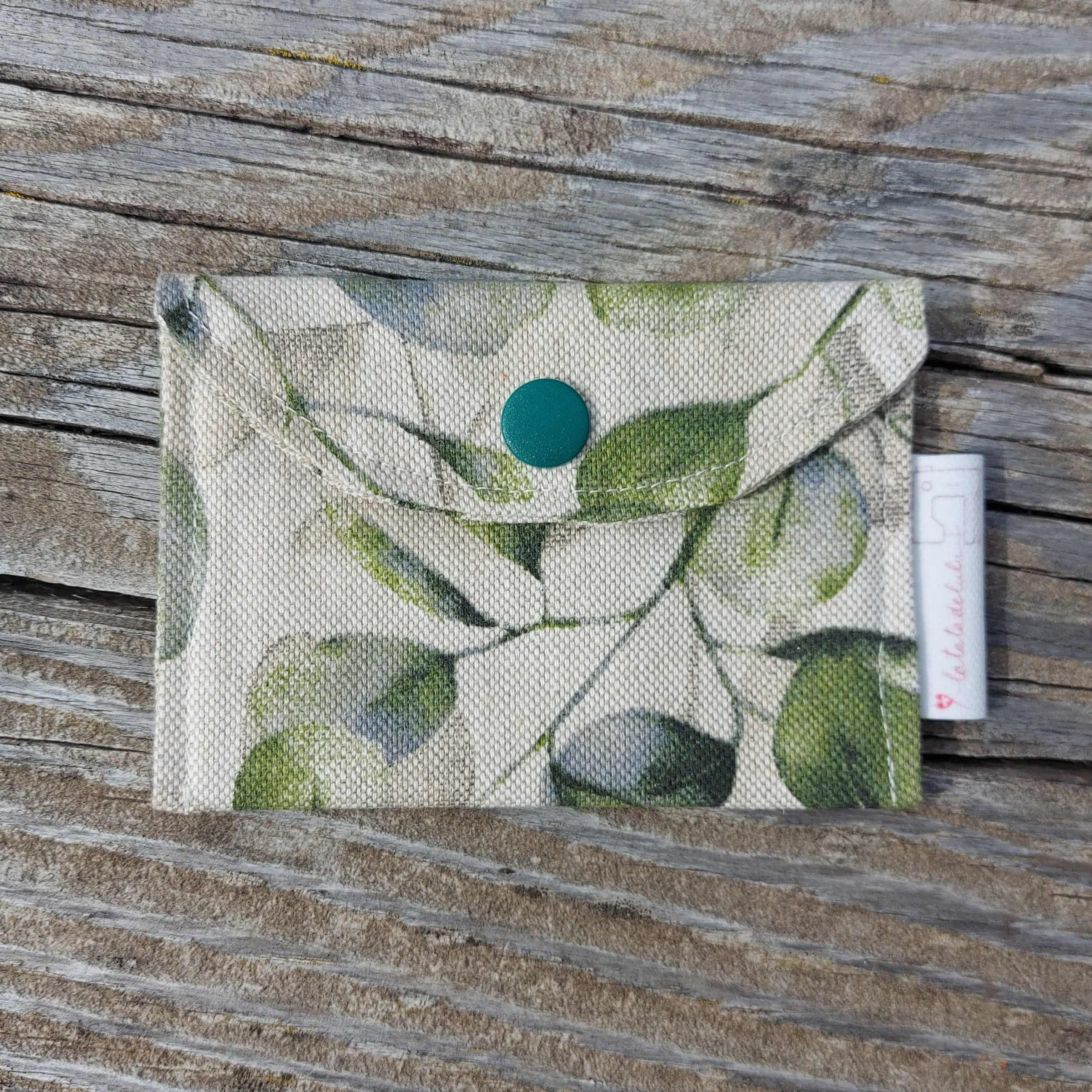 pochette toile coton petite pratique eucalyptus douceur