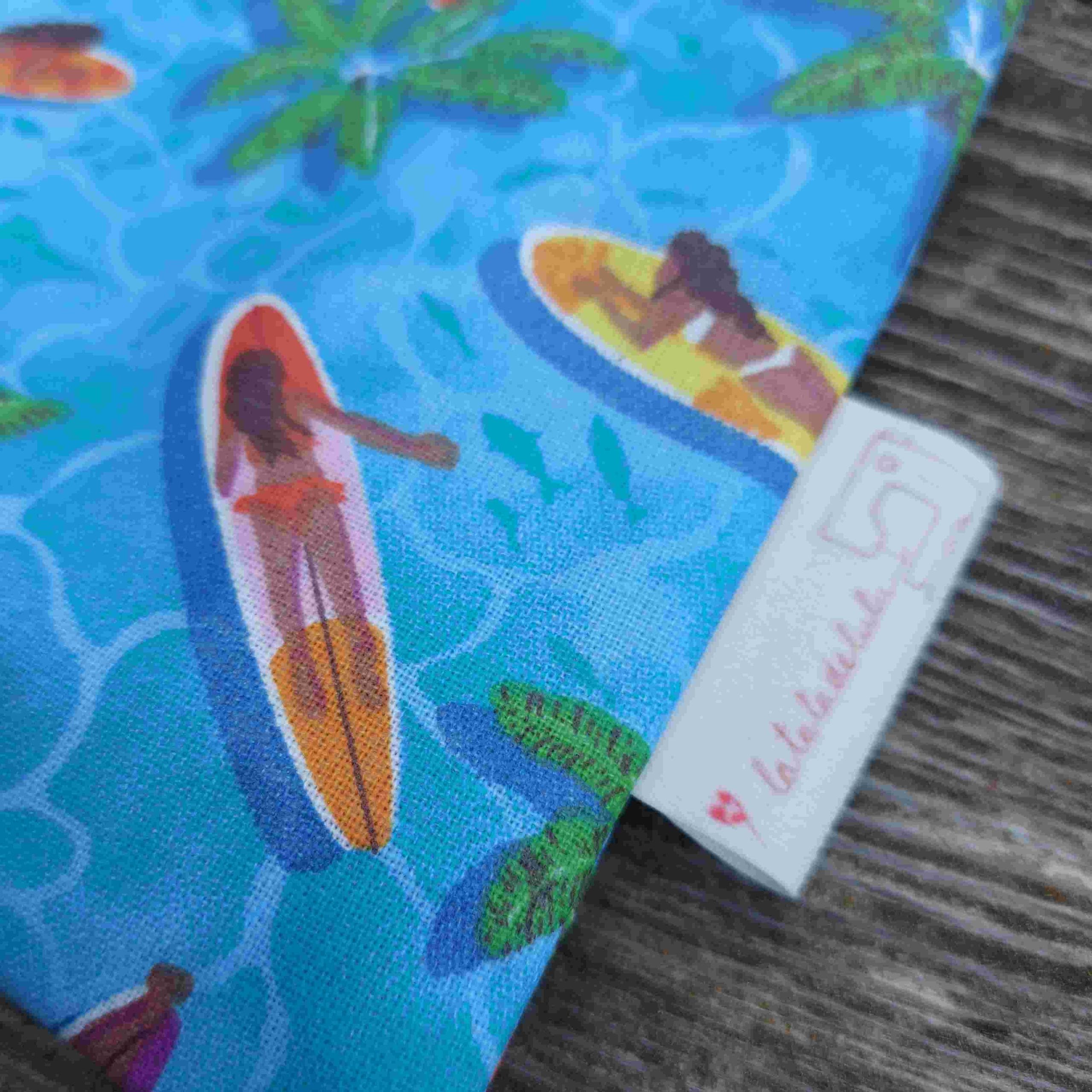 sac à maillot de bain mouillé bleu surf plage bikini plamier