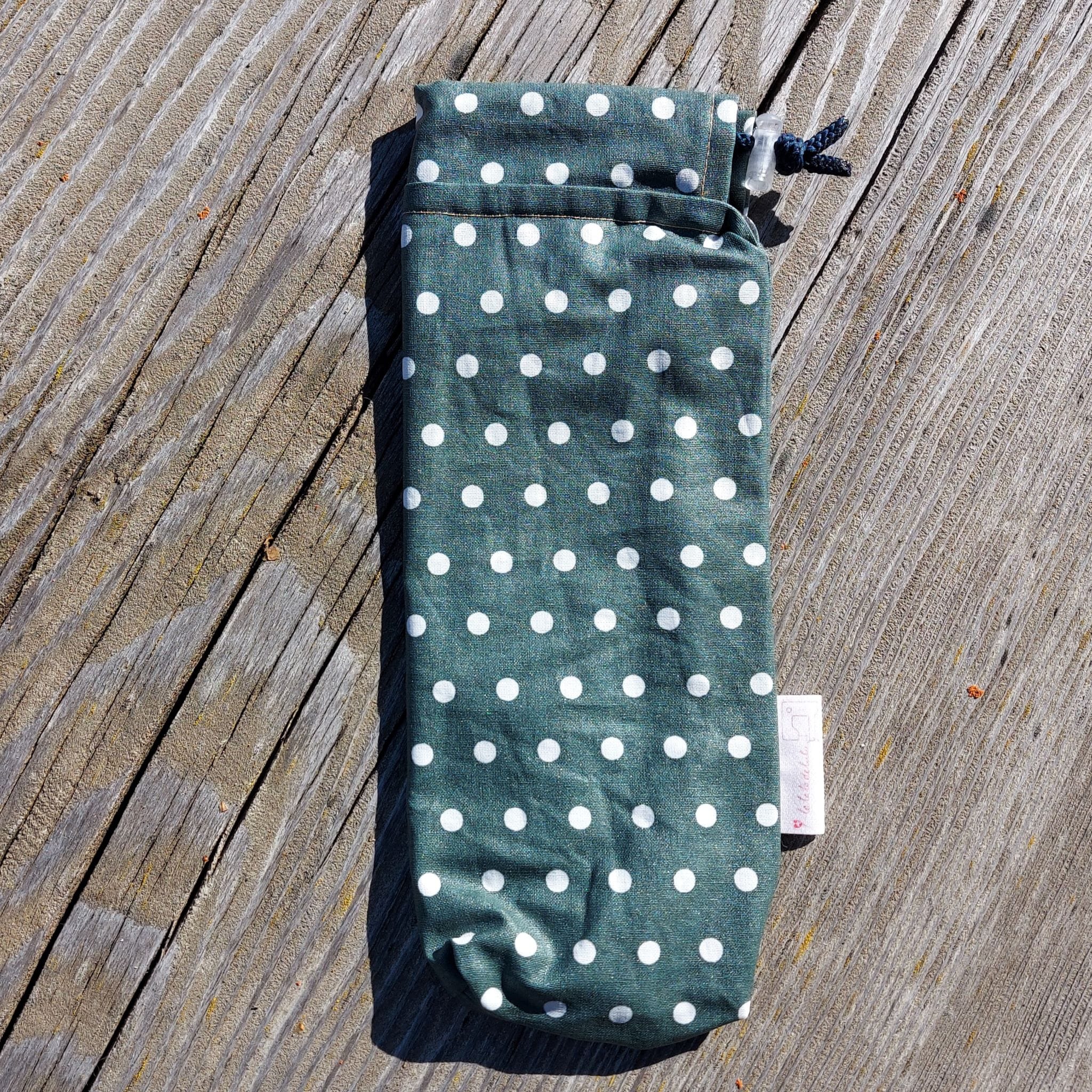 pochette parapluie étanche pois verts