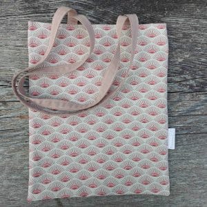 tote bag toile coton pratique oeil lumière rose