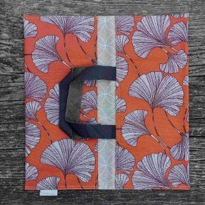 sac à tarte réutilisable pognées cuir ginko lavable