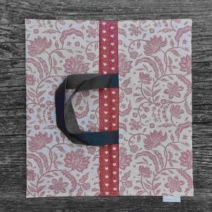 sac à tarte coton enduit lavable pratique coeurs
