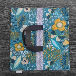 sac à tarte coton enduit fleur papillon
